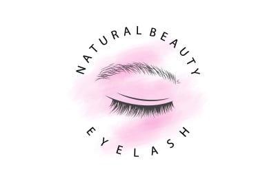 Simple Eyelash Logo Minimalist Design V9