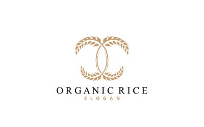 Wheat Grain Rice Logo Simple Design V1