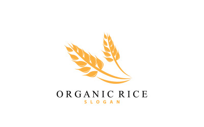 Wheat Rice Logo Simple Design V2