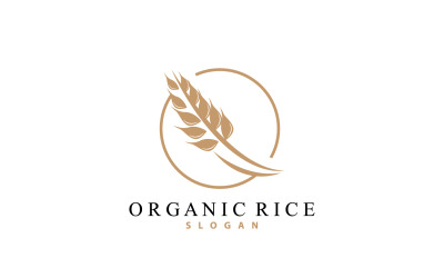 Wheat Rice Logo Simple Design V3