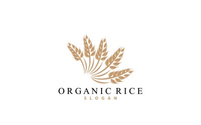 Wheat Rice Logo Simple Design V6