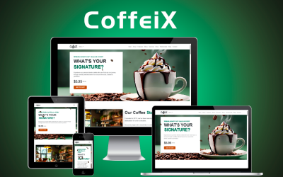 CoffeiX — Modèle de page de destination HTML pour un café moderne