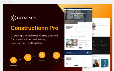 Constructionn Pro - responzivní šablona pro víceúčelové stavebnictví