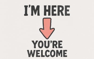 I&#039;m Here You&#039;re Welcome PNG, Funny Arrow Shirt, Humor Tee Digital Download, Sarcastic Printable