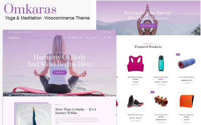 Omkaras - Estúdio de Yoga e Lojas Online de Produtos Esportivos Tema WooСommerce