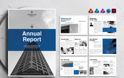 Annual Report Template for MS Word, InDesign, Affinity Suites