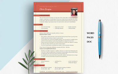 Curriculum vitae per insegnanti semplice, modelli di curriculum vitae per insegnanti, modello di curriculum vitae per insegnanti, modello di CV per insegnanti