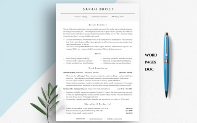 EXECUTIVE RESUME TEMPLATE | ATS-Friendly Executive Resume | Editable in Word, Pages, Google Docs