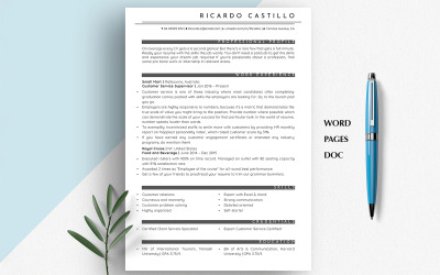 Modello di curriculum per il servizio clienti - Curriculum per call center ATS, CV per l&amp;#39;assistenza clienti
