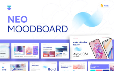 Modelo de Moodboard do Google Slides Neo