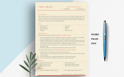 Plantilla de CV para ingeniero de software | CV para desarrollador web | Plantilla de CV para desarrollador de software