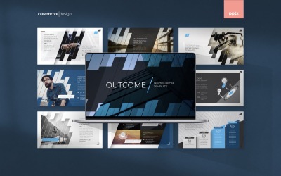 PowerPoint-presentatiesjabloon met resultaat