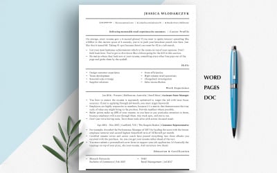 Store Manager Resume Template – Clean, Minimalist CV for Word, Pages &amp;amp; Google Docs (2025)