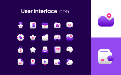Weißes Icon-Set für die Benutzeroberfläche