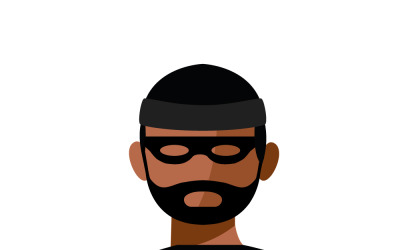 Stealthy Thief Character Vector Icon for Modern Web Design