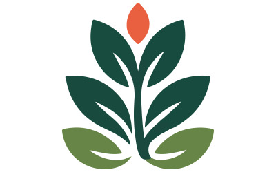 Un diseño de logotipo para el desarrollo de plantas.