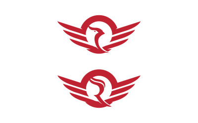 Falke, falke, flügel, symbol, schablone, logo, abbildung, design, v3.2