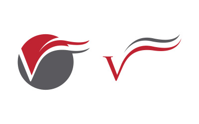 Ikona písmene V pro obchodní logo šablonu návrhu, ilustrace v3.7