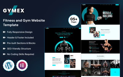 Gymex - Kit de modelo Elementor para academia e centro de fitness