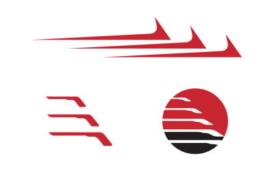 Modello di progettazione dell&amp;#39;illustrazione dell&amp;#39;icona del logo del concetto di velocità più veloce v3.5
