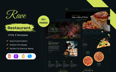 Rave Responsive Restaurant HTML5-Vorlage