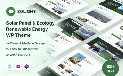 Solight – Solar Panel &amp;amp; Ecology Renewable Energy WordPress Theme