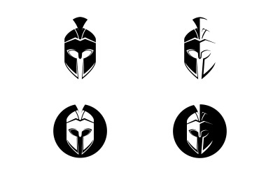 Spártai Gladiátor vektor ikon illusztráció design sablon v3.1