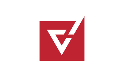 V Harfi simgesi İş Logosu Şablonu tasarım çizimi v3.6