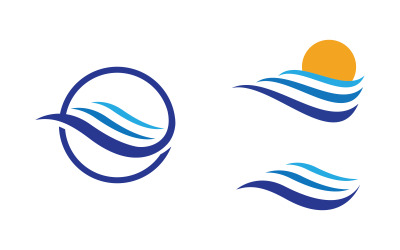 Water wave concept icon vector illustration design template v3.5