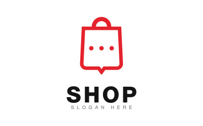 Boodschappentas Logo Pictogram Ontwerp Vector V8