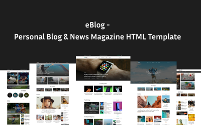 eBloggblogg - Personlig blogg och nyhetsmagasin HTML-mall