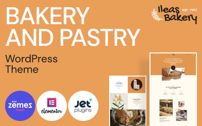 Bageri och bakverk - WordPress-tema för Ileas Bakery