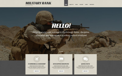 Katonai iskola érzékeny WordPress téma
