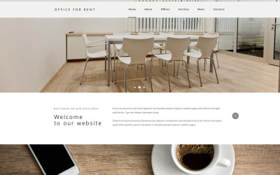 Modello di sito Web di Office for Rent