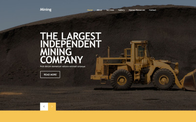 Modelo de site de empresa de mineração