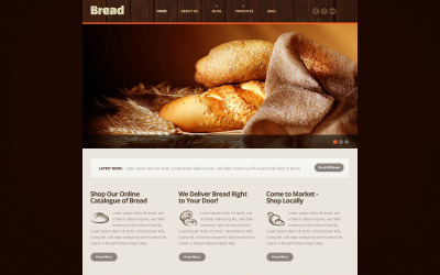 Modelo de site responsivo de padaria