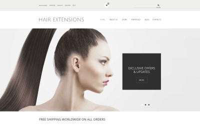 Responsywny motyw WooCommerce Hair Extensions Salon #54053