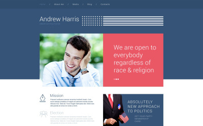 Reszponzív American Politician WordPress sablon 54033