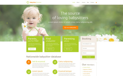 Reszponzív Babysitter Directory WordPress sablon 54037