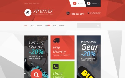 Tema WooCommerce "Extremex" #54052