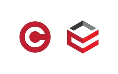 C-logotyp Modern logotypillustration Malldesign v3.2