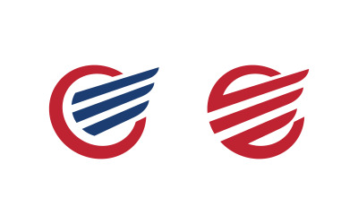Ícone de asa de falcão, modelo de logotipo, ilustração, design v3.5