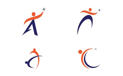 Healthy life Human character logo sign illustration v3.20