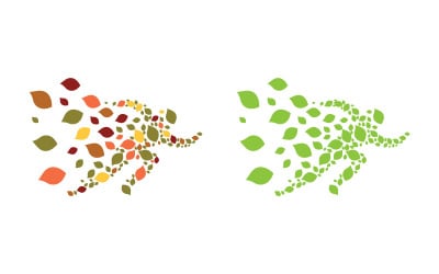 Illustration de signe de logo de caractère humain de vie saine v3.24