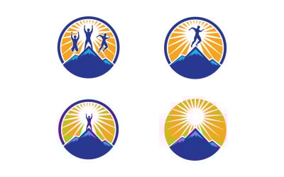 Healthy life Human character logo sign illustration v3.30