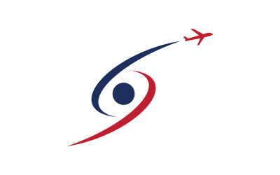 Illustration vectorielle de conception de logo d&amp;#39;icône de service de livraison de voyage v.1