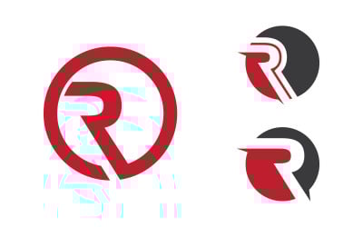 Modèle vectoriel de conception de logo de lettre R d&amp;#39;entreprise v1.2