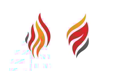 Flames Logo icon illustration vector design template v3.16