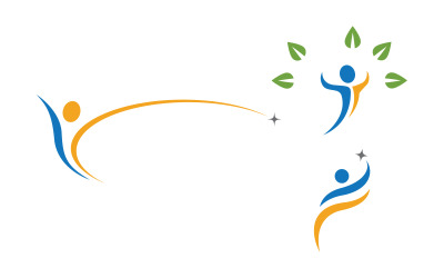 Healthy life Human character logo sign illustration v3.28