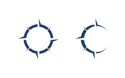 Illustration vectorielle du logo de la boussole moderne v3.1